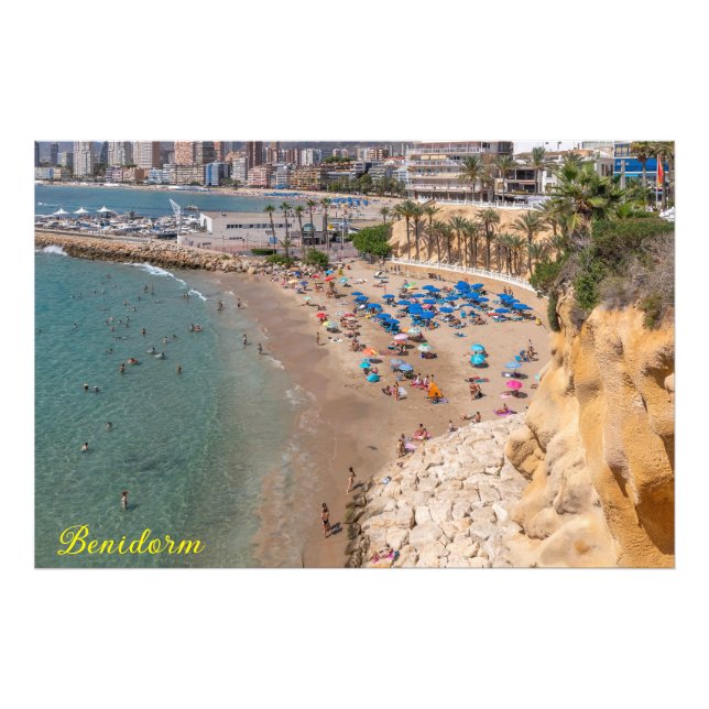 Foto Mal Pas Beach, Benidorm, Costa Blanca, Espanha (Frente)