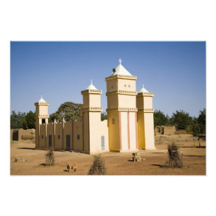 Foto Mali, Bamaco. Mesquita, Estrada Bamako-Djenne