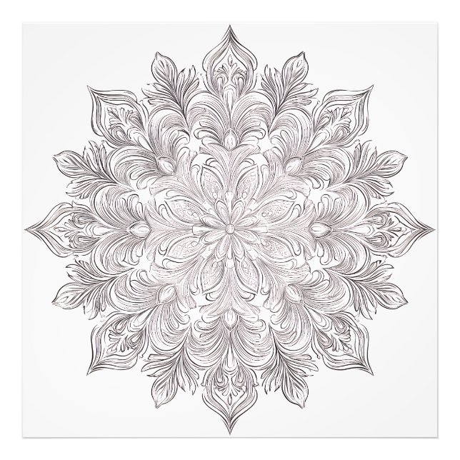 Foto Mandala de Pétala de Pena (Frente)