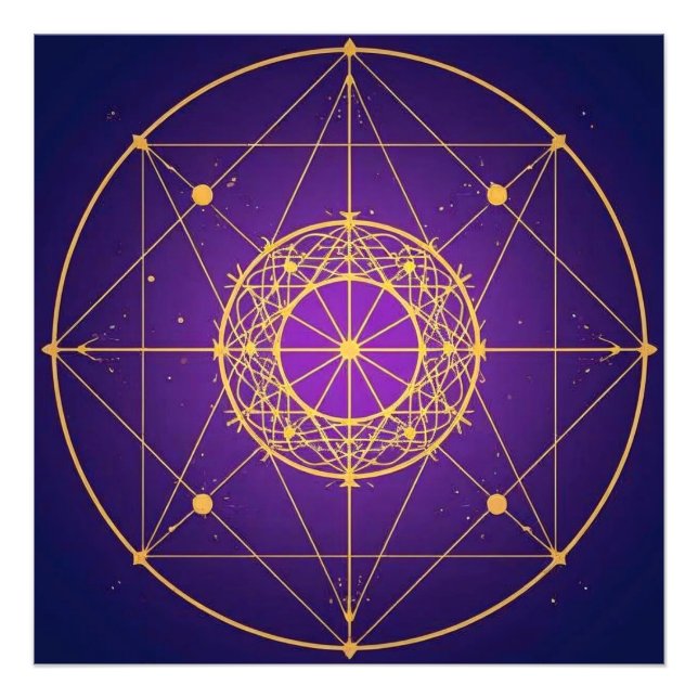 Foto Mandala Sagrado Celestial – Geometria Mística (Frente)