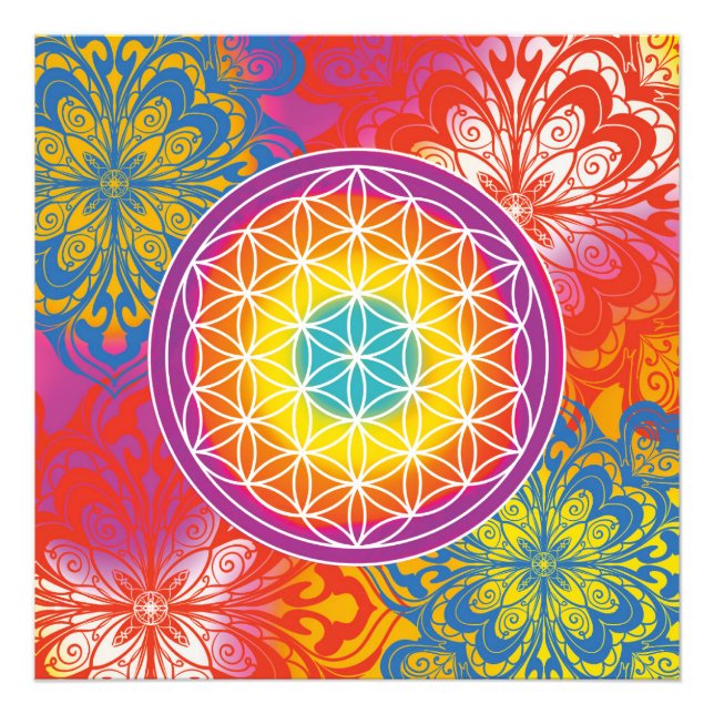 Foto Mandala zen flor da vida (Frente)