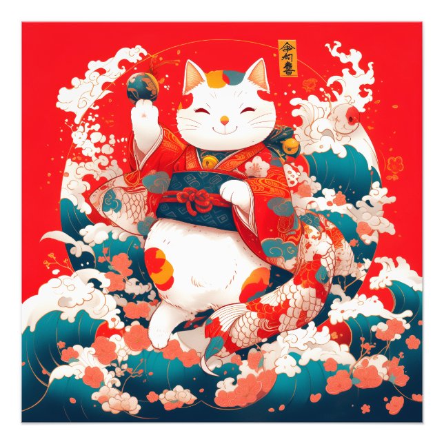 Foto Maneki-Neko, Gato Sortudo Japonês (Frente)