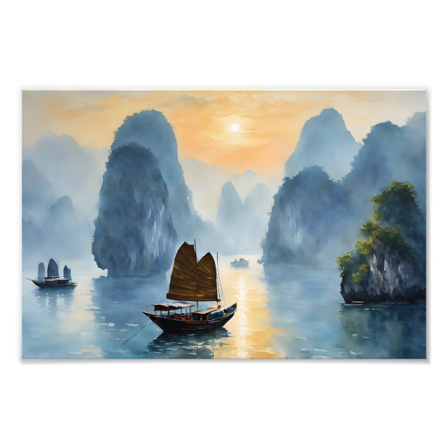 Foto Manhã em Serenidade em Ha Long Bay (Frente)