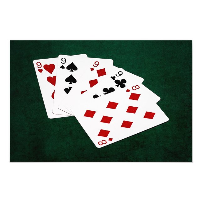 Foto Mãos de Poker - Quadra - Nove e Oito (Frente)