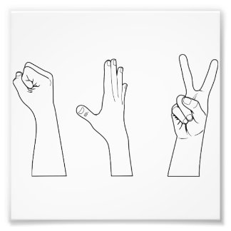 Foto Mãos de Tesoura de Papel Rock