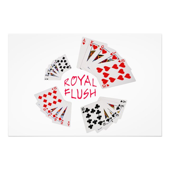 Foto Mãos Poker - Royal Flush (Frente)
