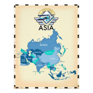 Foto Mapa Antigo da Ásia