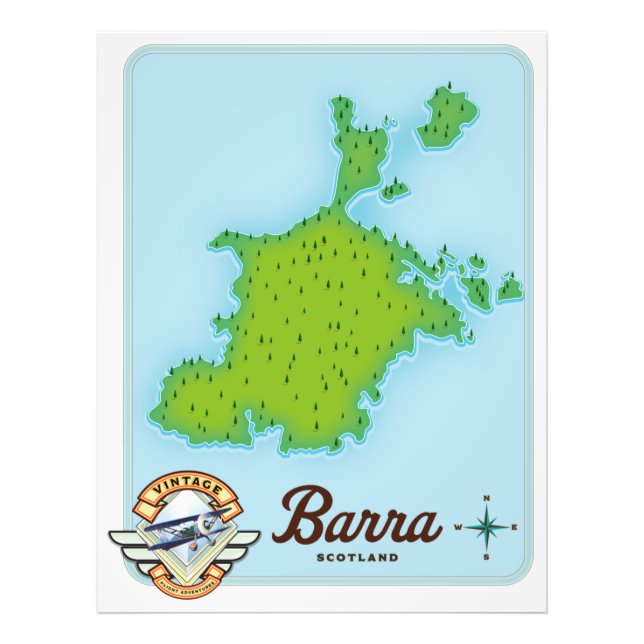 Foto Mapa da Barra Escócia (Frente)