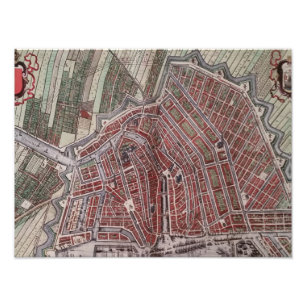Foto Mapa da cidade de réplica de Amsterdã 1652