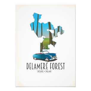Foto Mapa da Delamere Forest Cheshire, Inglaterra