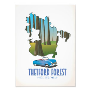 Foto Mapa da floresta de norfolk suffolk england