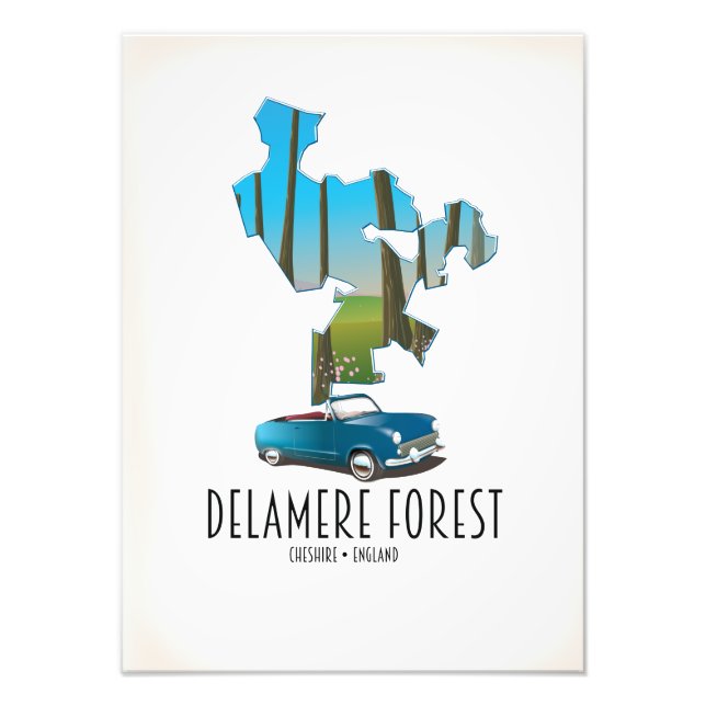 Foto Mapa da Floresta Delamere Cheshire Inglaterra (Frente)