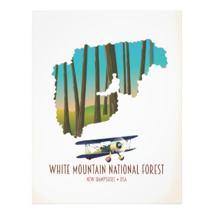 Foto Mapa da floresta nacional das montanhas brancas EU