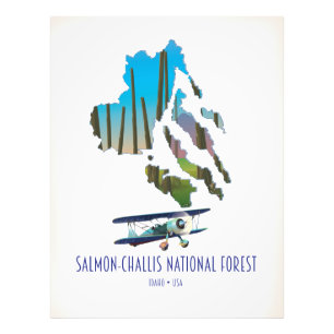 Foto mapa da Floresta Nacional Salmon-Challis