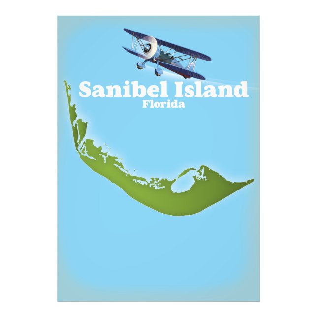 Foto Mapa da Flórida da Ilha Sanibel (Frente)