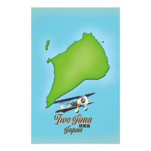 Foto Mapa da ilha Iwo Jima Japão