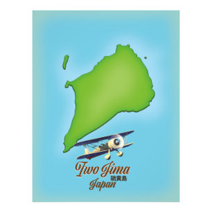 Foto Mapa da ilha Iwo Jima Japão