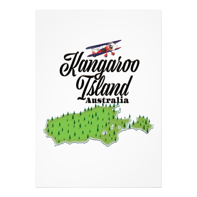 Foto Mapa da Ilha Kangaroo Austrália (Frente)