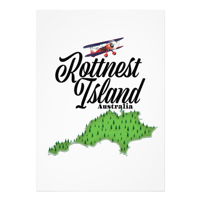 Foto Mapa da Ilha Rottnest Austrália (Frente)