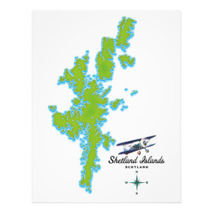 Foto Mapa das ilhas Shetland