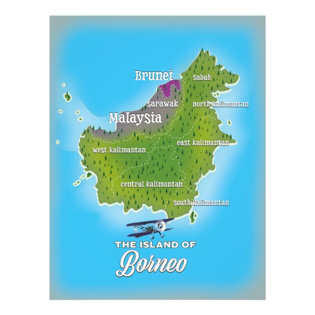 Foto Mapa de Bornéu (Frente)