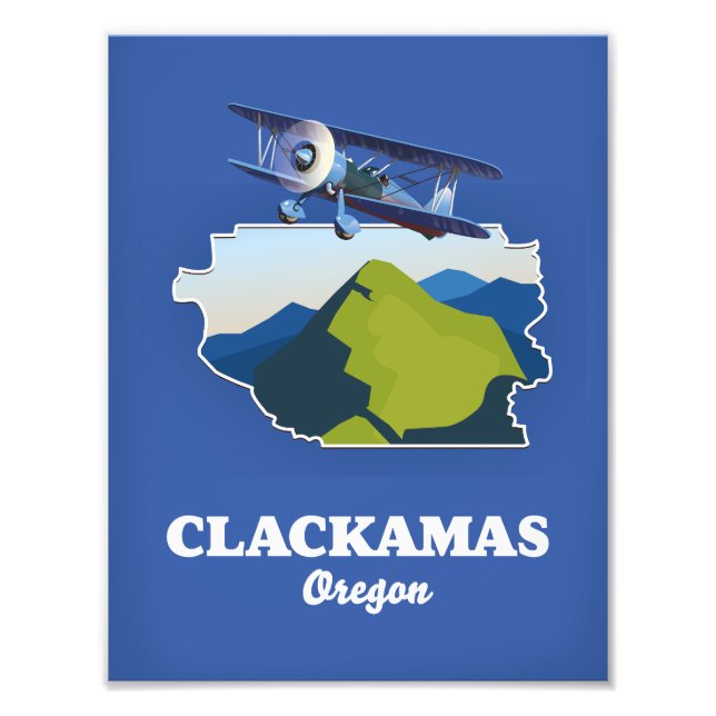 Foto Mapa de Clackamas nos EUA (Frente)