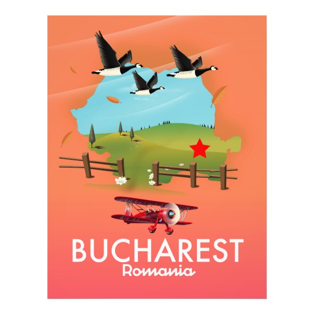 Foto Mapa de férias da Romênia em Bucareste (Frente)