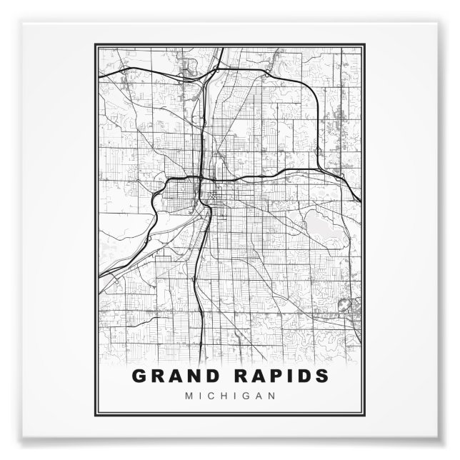 Foto Mapa de Grand Rapids (Frente)