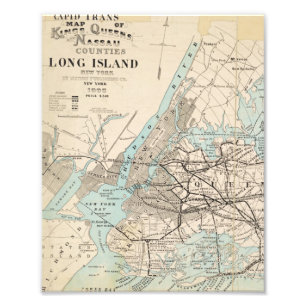 Foto Mapa de Reis, Rainhas, Long Island