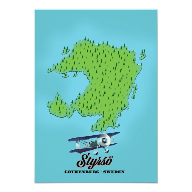 Foto Mapa de Styrsö Gotemburgo Suécia (Frente)