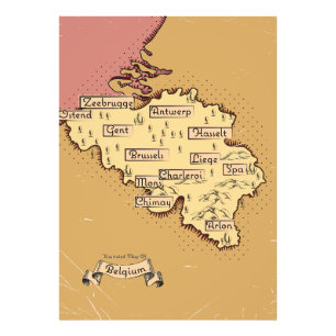 Foto Mapa de viagem antigo da Bélgica