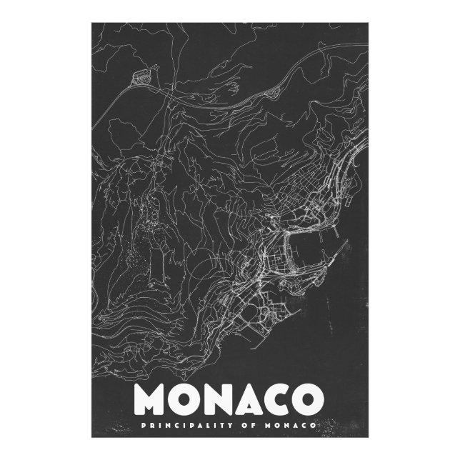Foto Mapa de Viagem Antigo de Mônaco (Frente)