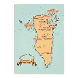 Foto Mapa de viagem antigo do Bahrein