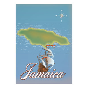 Foto Mapa de viagem da ilha jamaicana