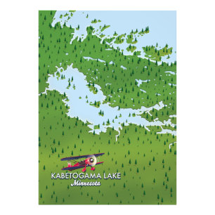 Foto Mapa de viagem do lago Kabetogama, Minnesota, EUA.