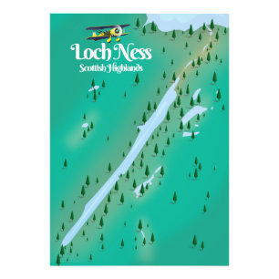 Foto Mapa de viagem Loch Ness Terras Altas da Escócia