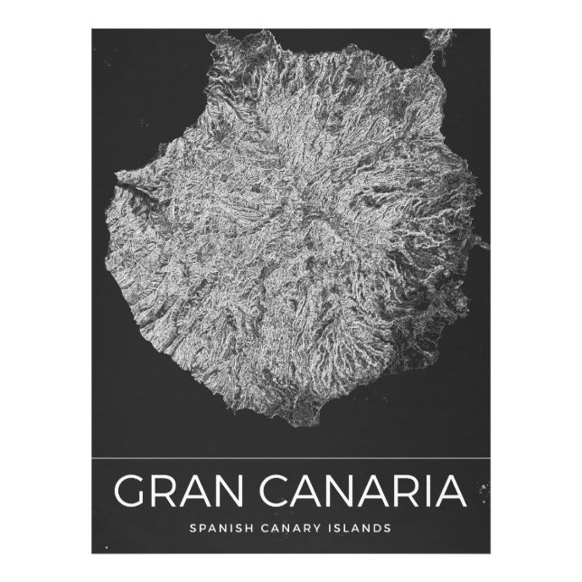 Foto Mapa de viagem retrô da Gran Canaria (Frente)