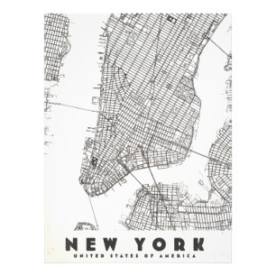 Foto Mapa de Viagens Antigo da Cidade de Nova York
