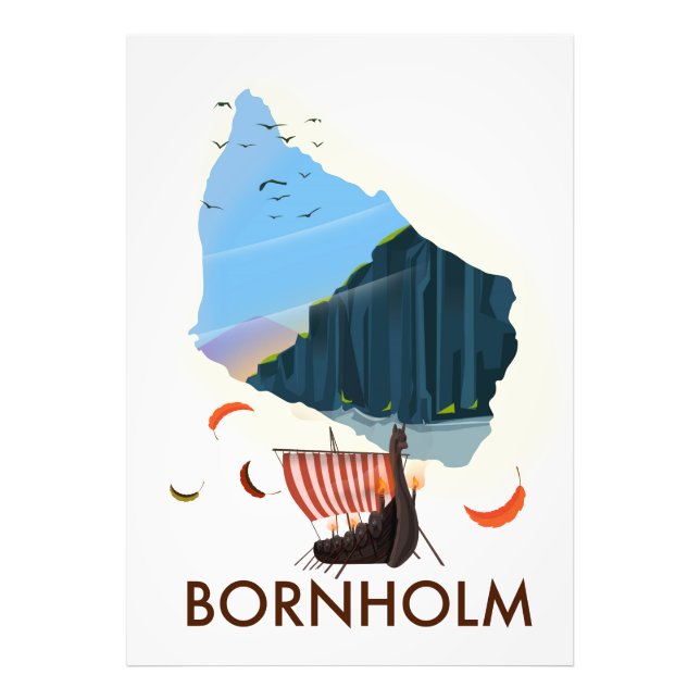 Foto Mapa de Viking da Ilha de Bornholm (Frente)