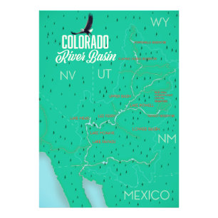 Foto Mapa de vintage do Rio Colorado