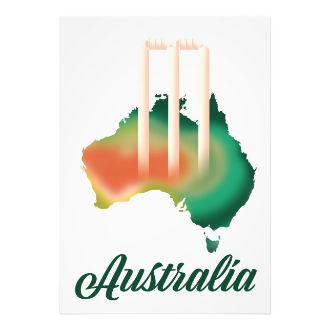 Foto Mapa do críquete da Austrália. (Frente)
