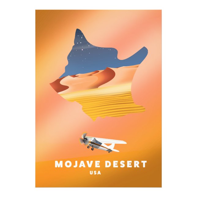 Foto Mapa do Deserto de Mojave EUA (Frente)