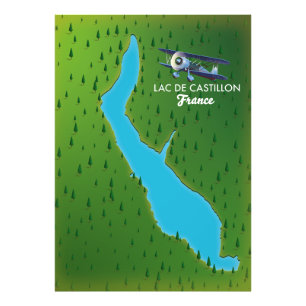 Foto Mapa do Lac de Castillon França
