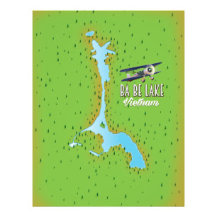 Foto Mapa do lago Ba Be Lake Vietnam