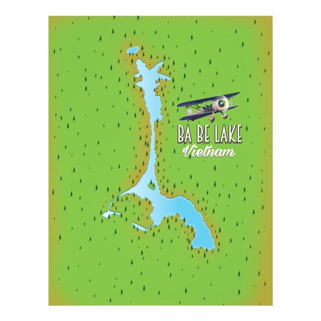 Foto Mapa do lago Ba Be no Vietnã (Frente)