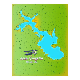 Foto mapa do Lago Livingston Texas