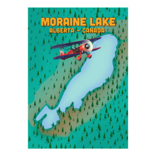 Foto Mapa do lago Moraine Alberta Canadá