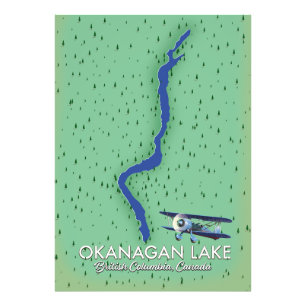 Foto Mapa do Lago Okanagan British Columbia Canada