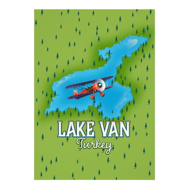Foto Mapa do Lago Van Turquia (Frente)
