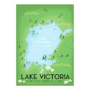 Foto Mapa do Lago Vitória - viagem do Lago Africano.